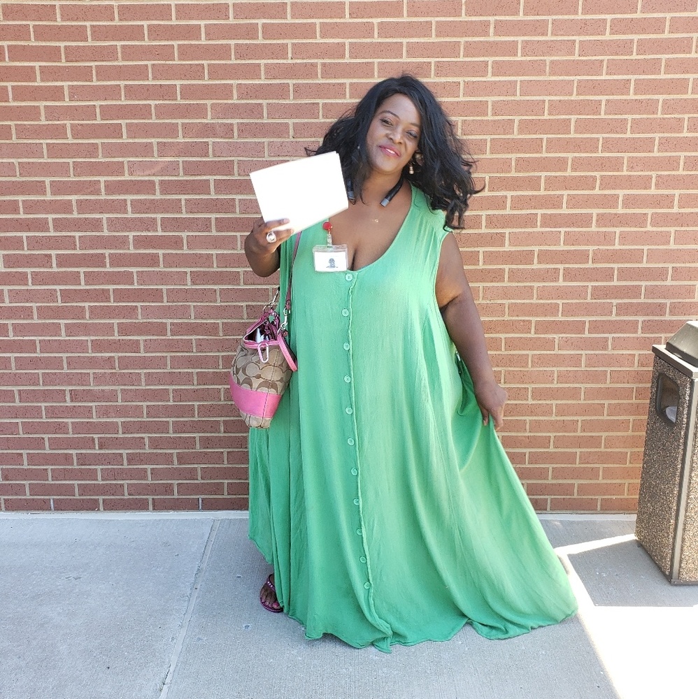 Green dress size 5x